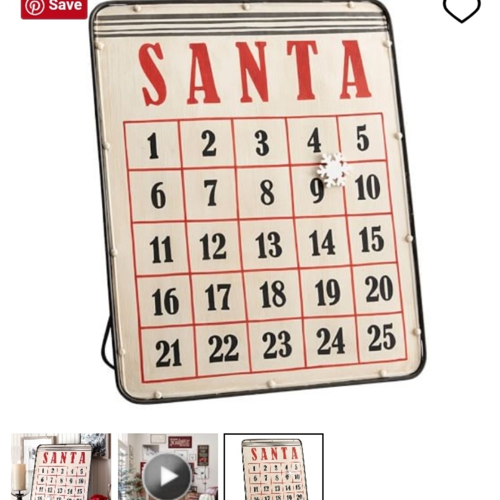 FINAL PRICE Pottery Barn Advent Calendar